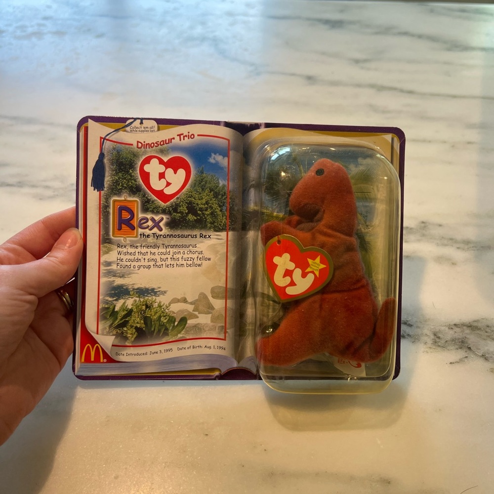 Ty Rex Dinosaur Plush in Orange